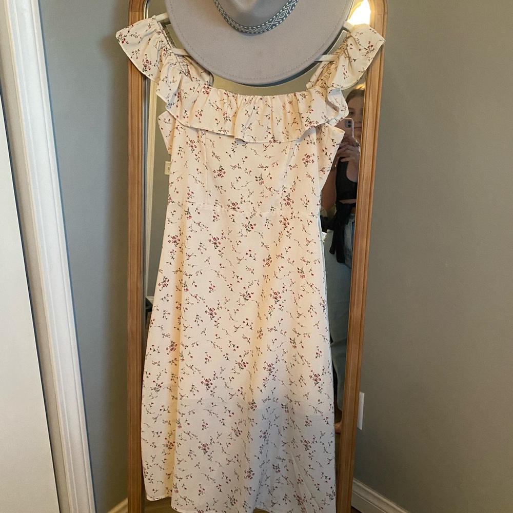 Edit by Nine cream floral garden dress